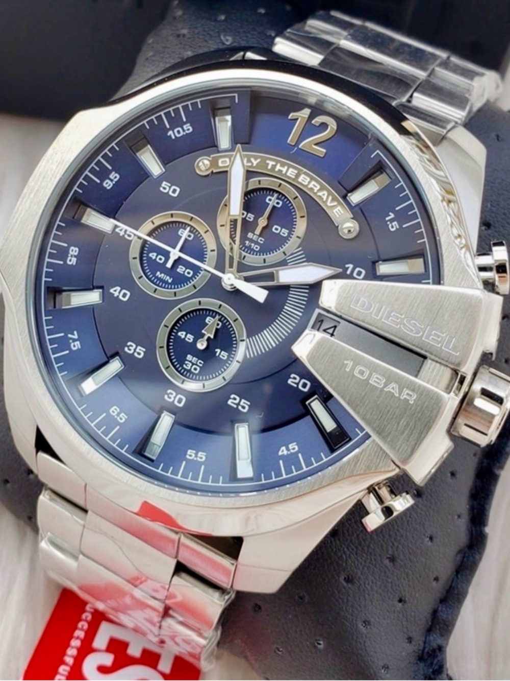 Diesel Men’s Blue and Silver Chronograph Watch